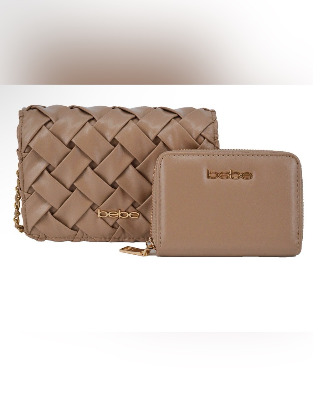 98. Bebe Luca Crossbody Bag with wallet  Beige NWT